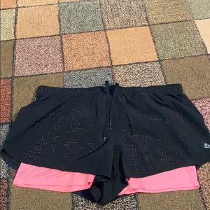 RBX Pink & Black Workout Shorts size XL